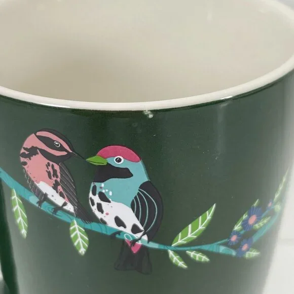 Starbucks Tropical Jungle Birds Coffee Mug Cup Green Blue Pink 10 OZ 2020 - Picture 7 of 7